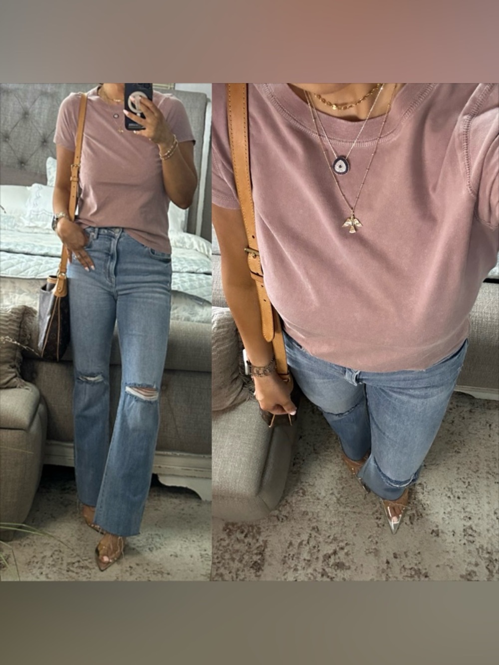 New✨ Soft Dusty Vintage Rose Tee